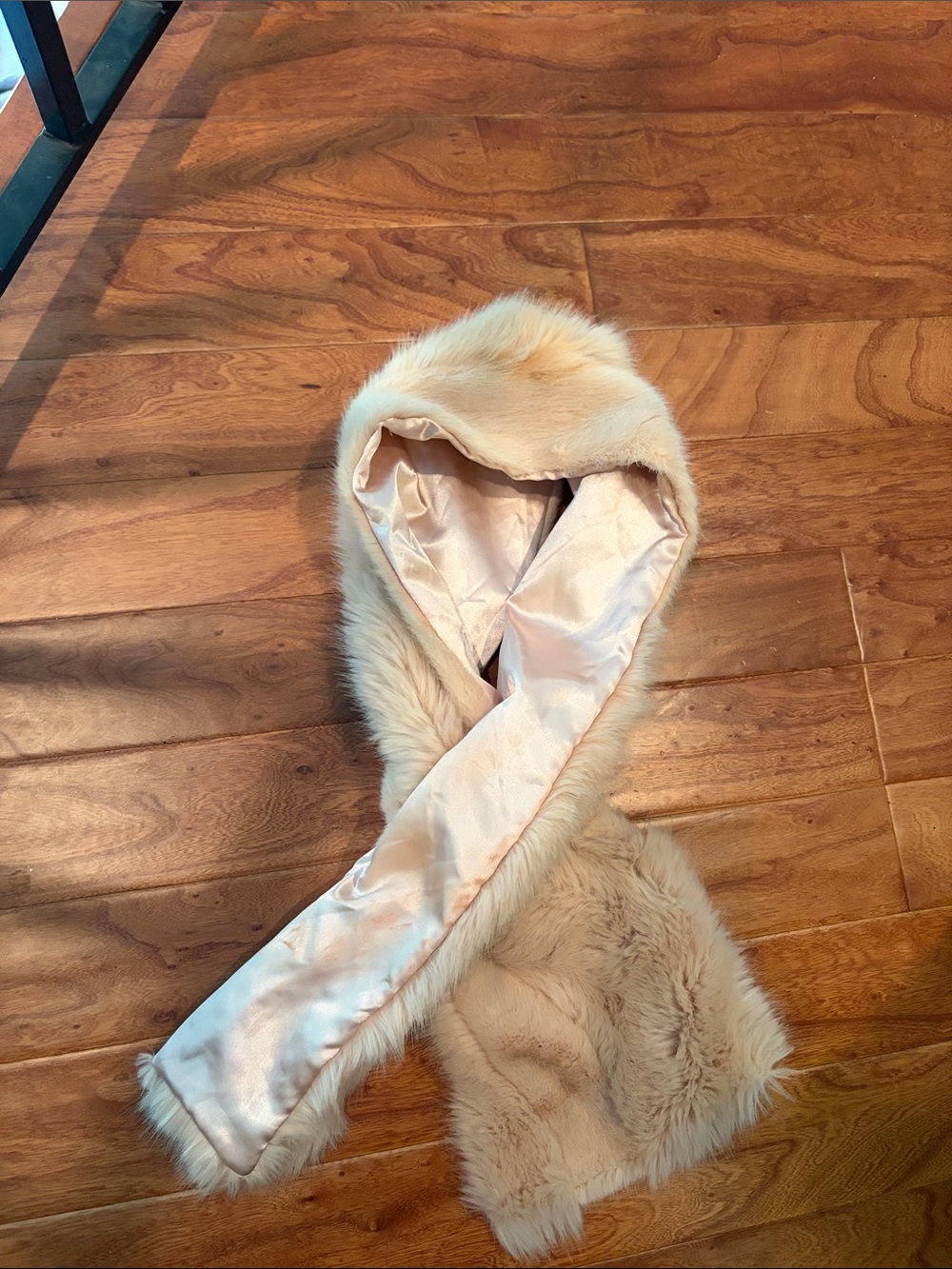 Banana Republic Baby Pink Faux Fur Scarf
